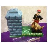 Artillery cast iron mechanical bank , local