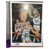Angelo Marino print of Larry Bird , Autographed