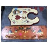 2 Pennsylvania Dutch style wood wall items, local