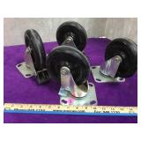 Set of colson casters , used,