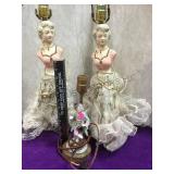 3 vintage figural lamps, local pickup only