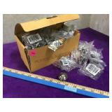 Case lot of 50 hardware knobs , nos, brushed