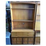 Teak wood bakers rack w/ cutlery drawer.