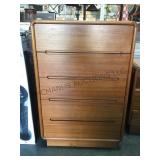 Teak wood 5 drawer dresser.       
Local pickup