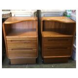 Matching teak wood end tables.       
Local