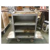Metal rolling cleaning service cart