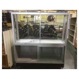 Glass display case, 2 glass shelves w/ lower