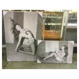 Collection of 2 Betty Paige prints on canvas