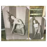 Collection of 2 Betty Paige prints on canvas.