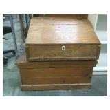 Wood chest & fireplace wood keeper.       
Local