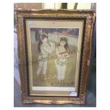 Guild framed (little circus girls) print 33 x 45.