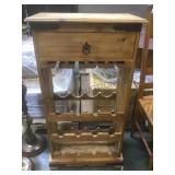 Wooden wine & glass rack.     
Local pickup only