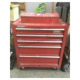 Rolling 5 drawer tool box & carry tool box w/