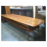 Solid wood vintage scanart long coffee table.