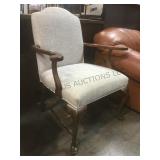 Wood & upholstered armchair.       
Local pickup