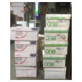 9 boxes of xerox/printing 4 part colored paper, 8