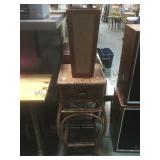 Small entry table & umbrella stand.