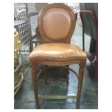 Wood & vinyl upholstered bar stool.       
Local