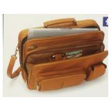The organized travelers leather laptop bag