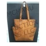 Lightweight leather travel tote #90796.