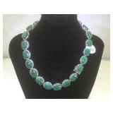 Silver emerald green beryl & white sapphire