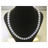 Sterling fresh water pearl necklace,