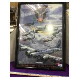 Freedom Flight poster, 20 x 30 framed ,local