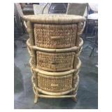 Bamboo & wooden double sided pull drawer side