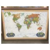 Framed National Geographic map.       
Local