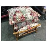Bamboo footstool with 3 cushions local pickup