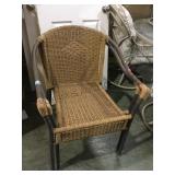 Pair of faux wicker patio chairs local pickup