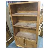 Wooden bookshelf with lower storage local pickup