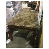 Stone top wooden dining table local pickup only