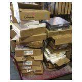 Cart lot of exit signs, metal vent covers, nib &