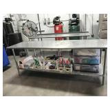 Metal Work Station Table 96x30x35