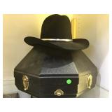 Resistol cowboy hat with hard case local pickup