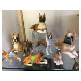 8 Dog figurines, inc Josef Originals, Andrea,