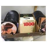 Box of 45 rpms and reel to reel tapes, local