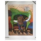 Plate signed enhanced serigraph 19 x 23.