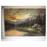Signed & numbered Thomas Kinkade serigraph 46 x