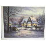 Signed & numbered Thomas Kinkade serigraph 28 x