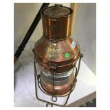 Lg Brass and copper Anchor ships lantern, local