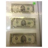 1950-C, 1963-A & 1981- A  $5 Federal Reserve