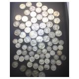 Coinage, silver quarters, silver half