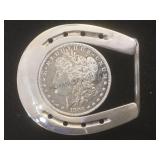 Belt buckle w/ 1884 MORGAN SILVR DOLLAR
