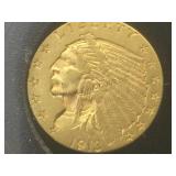 1913 $2.5 Gold 1/4 Eagle