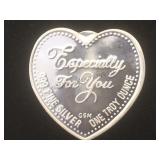 1 Troy Oz. (Especially For You) heart shape