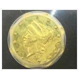 1871  GOLD 25C piece, PCGS MS62