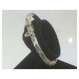 Sterling belt loop cuff bracelet