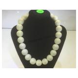 Bone bead choker necklace